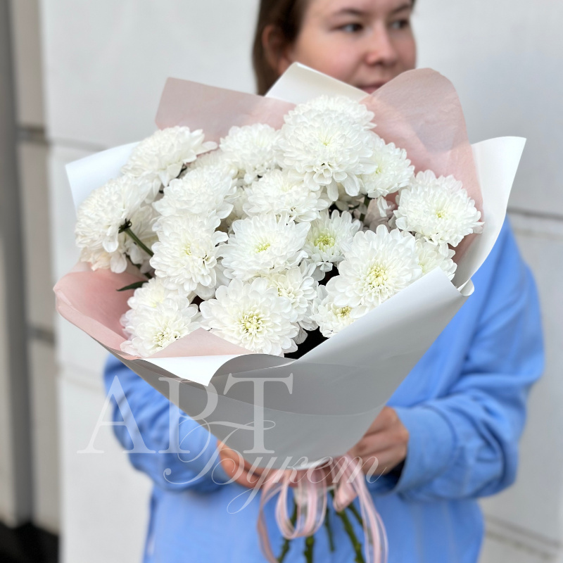 Белоснежные хризантемы
